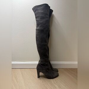 Stuart Weitzman Grey Suede Over-the-Knee Boots Size 37 / US 7